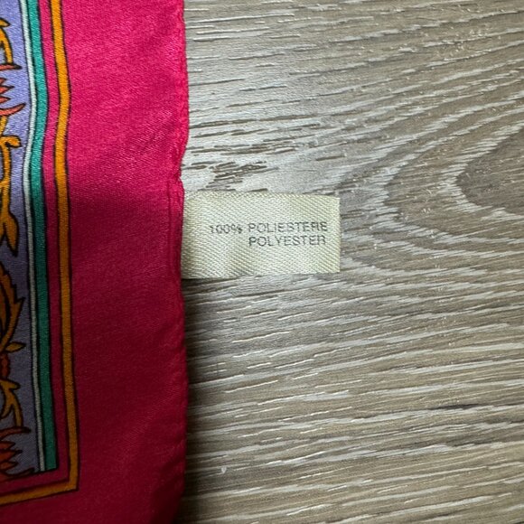 Pink Scarf  30" x 30" Made in Italy - Picture 4 of 5